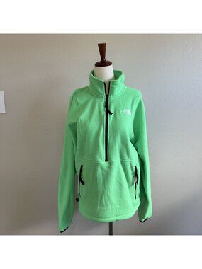 The North Face TKA Glacier 1/4 Zip Fleece Pullover Jacket Mint Green Small